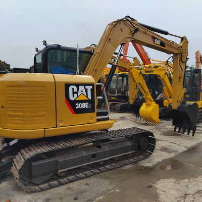 শক্তিশালী হলুদ হাইড্রোলিক ব্যবহৃত CAT Excavator ক্রলার টাইপ 2nd হ্যান্ড Diggers CAT308D