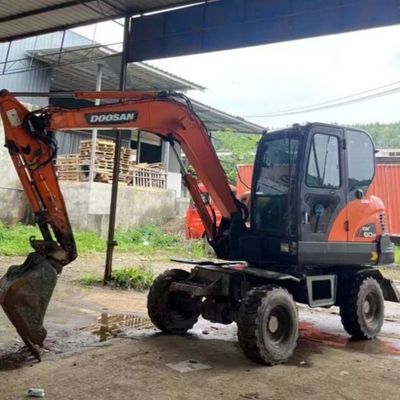 ব্যবহৃত মিনি হুইল এক্সক্যাভেটর ডিগার DOOSAN DH60 সেকেন্ড হ্যান্ড এক্সক্যাভেটর 5550 কেজি