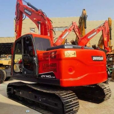 ব্যবহৃত Doosan DH140 12 টন ক্রলার খননকারী পুরানো পৃথিবী সরানো যন্ত্রপাতি