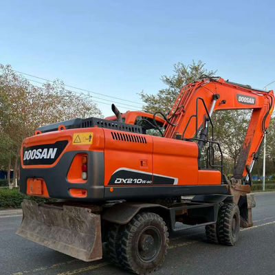 Doosan DX210W ব্যবহৃত চাকা খননকারী হাইড্রোলিক মিনি সেকেন্ড হ্যান্ড খননকারী 20100 কেজি