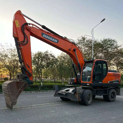 Doosan DX210W ব্যবহৃত চাকা খননকারী হাইড্রোলিক মিনি সেকেন্ড হ্যান্ড খননকারী 20100 কেজি