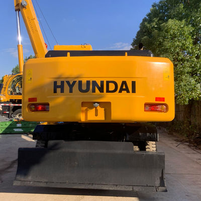 হিউন্ডাই 210W-7 পুরানো চাকা খননকারী, ব্যবহৃত নির্মাণ সরঞ্জাম 124KW খনির জন্য