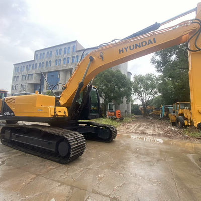 নির্মাণ পুরাতন খননকারক হুন্ডাই 220lc-9s হলুদ দ্বিতীয় হাত খননকারক