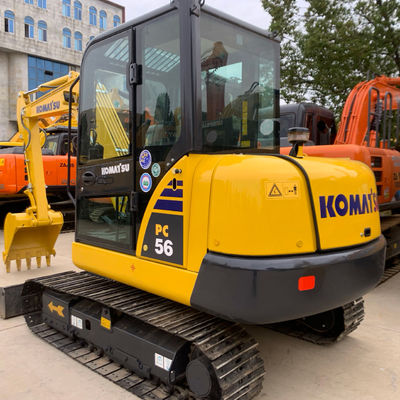 ক্রলার ব্যবহৃত Komatsu Excavator Pc56 2nd হাত Diggers উচ্চ অপারেটিং দক্ষতা