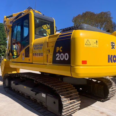 ব্যবহৃত Komatsu PC200 ব্যাকহো এক্সক্যাভেটর সেকেন্ড হ্যান্ড নির্মাণ যন্ত্রপাতি জল শীতল