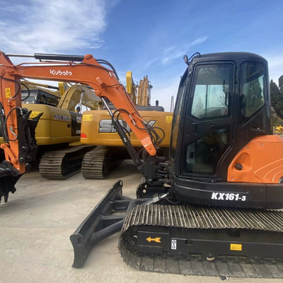 মিনি ব্যবহৃত নির্মাণ খননকারী Kubota 161-3 5675kg নির্মাণ প্রকৌশল জন্য