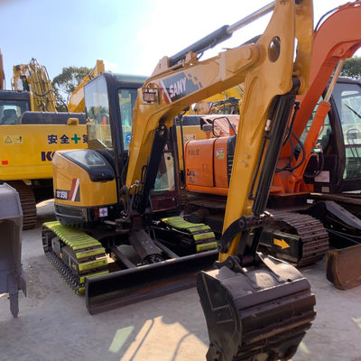 পৃথিবী সরানো ব্যবহৃত SANY 35U Excavator Digger জল শীতল হলুদ রঙ