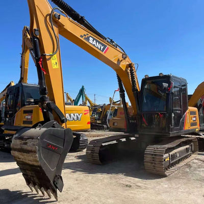ব্যবহৃত SANY SY135 Excavator উচ্চ শক্তি পুরানো জলবাহী ক্রলার Excavator