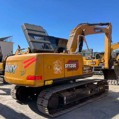 ব্যবহৃত SANY SY135 Excavator উচ্চ শক্তি পুরানো জলবাহী ক্রলার Excavator
