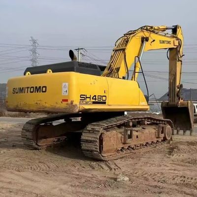 ব্যবহৃত নির্মাণ সরঞ্জাম বড় খননকারী SUMITOMO SH480 উপাদান হ্যান্ডলিং জন্য