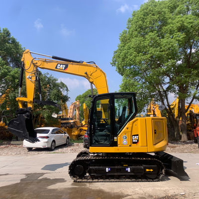 ক্রলার টাইপ ব্যবহৃত খননকারী CAT307.5 পুরানো ক্যাটারপিলার খননকারী ব্যাকহো বালতি সহ